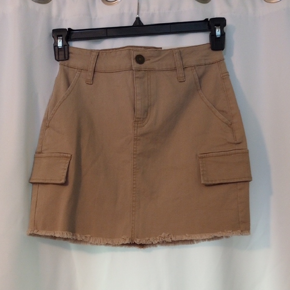 SO Khaki Twill Cargo Skirt
